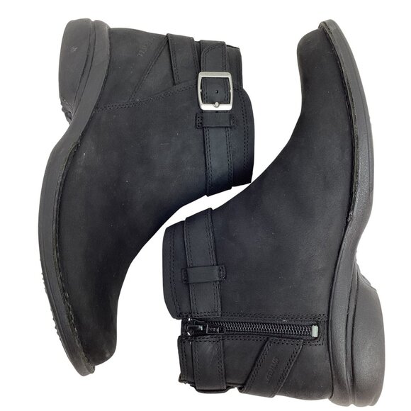 Merrell Andover Bluff Waterproof Womens 8 Nubuck Leather Ankle Booties Black Buc - Picture 9 of 13